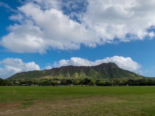 ワイキキ近くでダイヤモンドヘッド全景の写真を撮りやすい場所