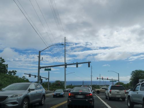 ハワイ島カイルアコナで渋滞があった道路と時間帯の例